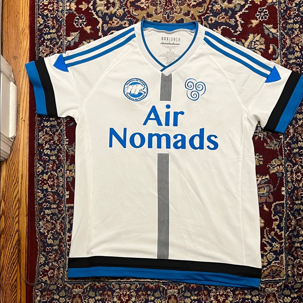 Avatar the Last Airbended White and Blue Air Nomads Jersey
